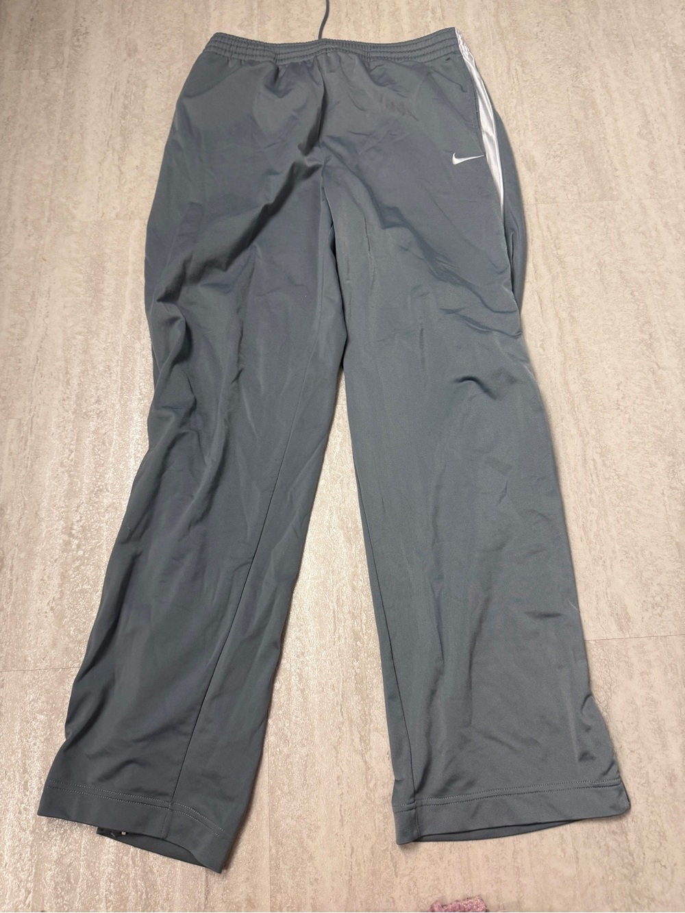 Nike basketball pants warm up track pants gray large